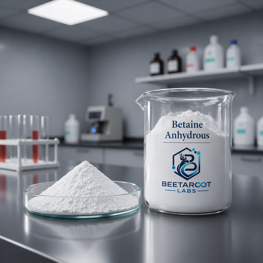 Betaine Anhydrous Powder (Trimethylglycine) – Cosmetic Grade Humectant | 50g–1kg | Beetaroot Labs