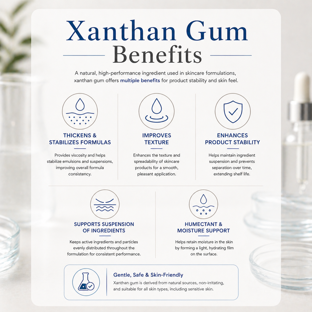 Xanthan Gum Transparent – Thickener & Stabilizer | 100g–5kg | Beetaroot Labs